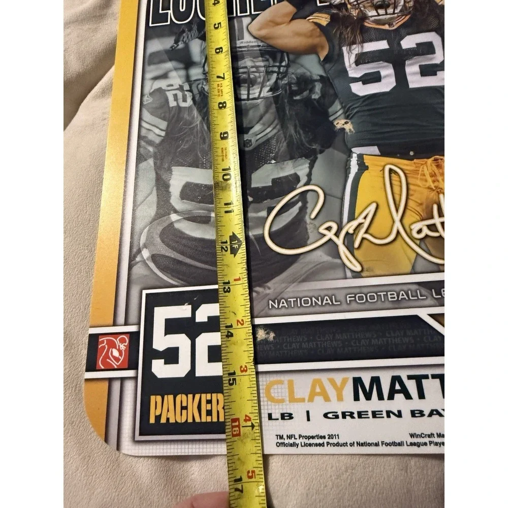 GREEN BAY PACKERS Aaron Rodgers‎ LOCKER ROOM PLASTIC SIGN